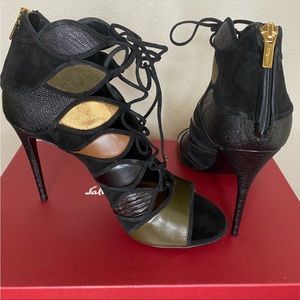 NEW!   SALVATORE FARRAGAMO FELICITY Stiletto lace up shoes ❤️‍🔥❤️‍🔥